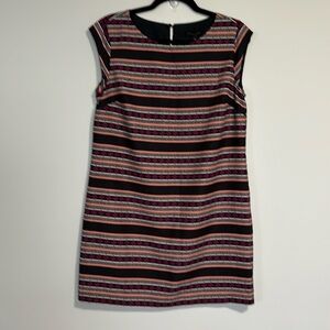 Banana Republic Cap Sleeve Dress NWT Black, Coral and White Size 10